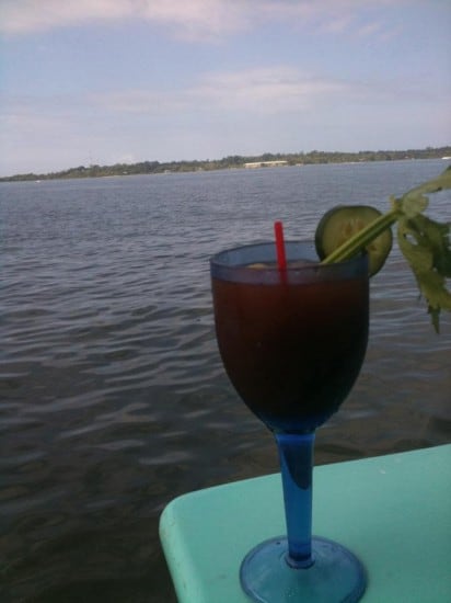 Bloody Mary at the Cosmic Crab in Bocas del Toro, Panama