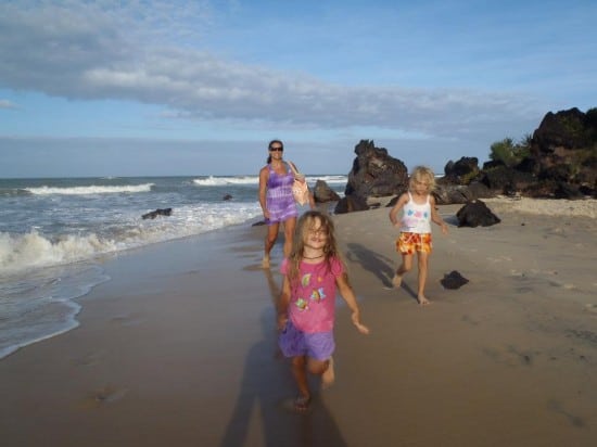 Walking home from the beach on Children's Day in Brazil