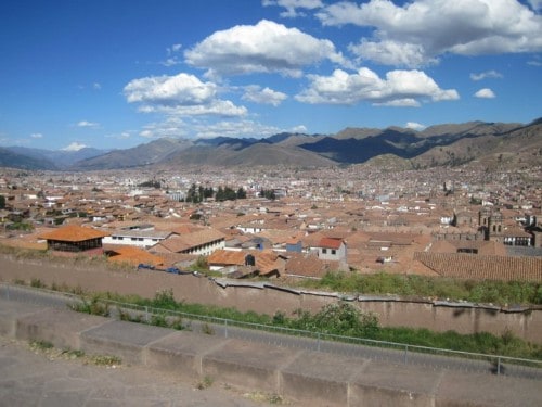 Landscape View of Cusco in Peru