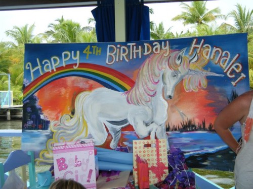 Hanalei's fourth birthday party in bocas del toro panama