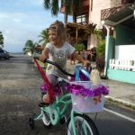 Hanalei Swan gets her first Bike for Christmas in Panama