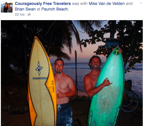 Surfing with Courageously Free Traveler