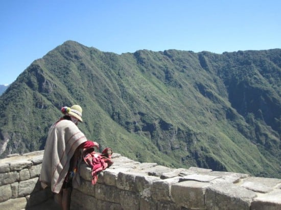 Shaman in the mountains at Machu Picchu
