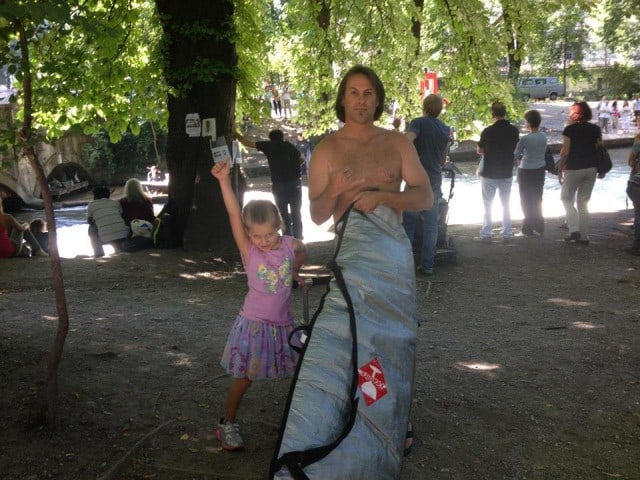 Surfing the Eisbach Germany