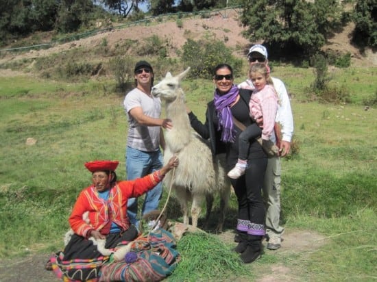 Unstoppable Family with Alpaca in Cusco, Peru