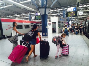 rhonda in the train station